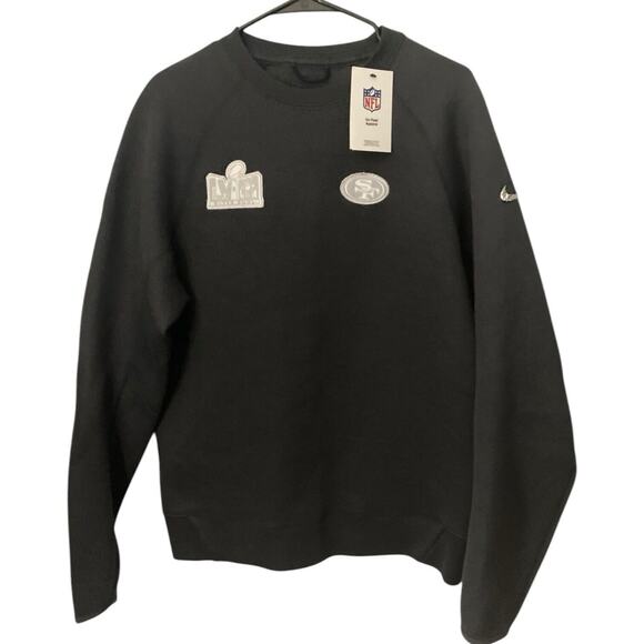 Nike On Field Apparel Mens Sz S Anthracite Sweatshirt 49ers Superbowl LVIII Tech - Picture 2 of 10